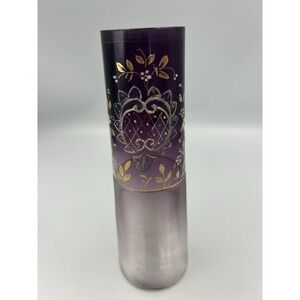 Bohemian Art Glass Cylinder Vase. Moser Or Harrach Circa 1890 1910 Czech Glass